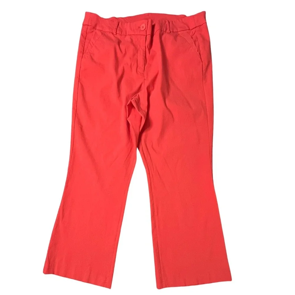 Lane Bryant Coral Ashley Stretch Bootcut Leg Pants Slacks sz‎ 24W Cottagecore